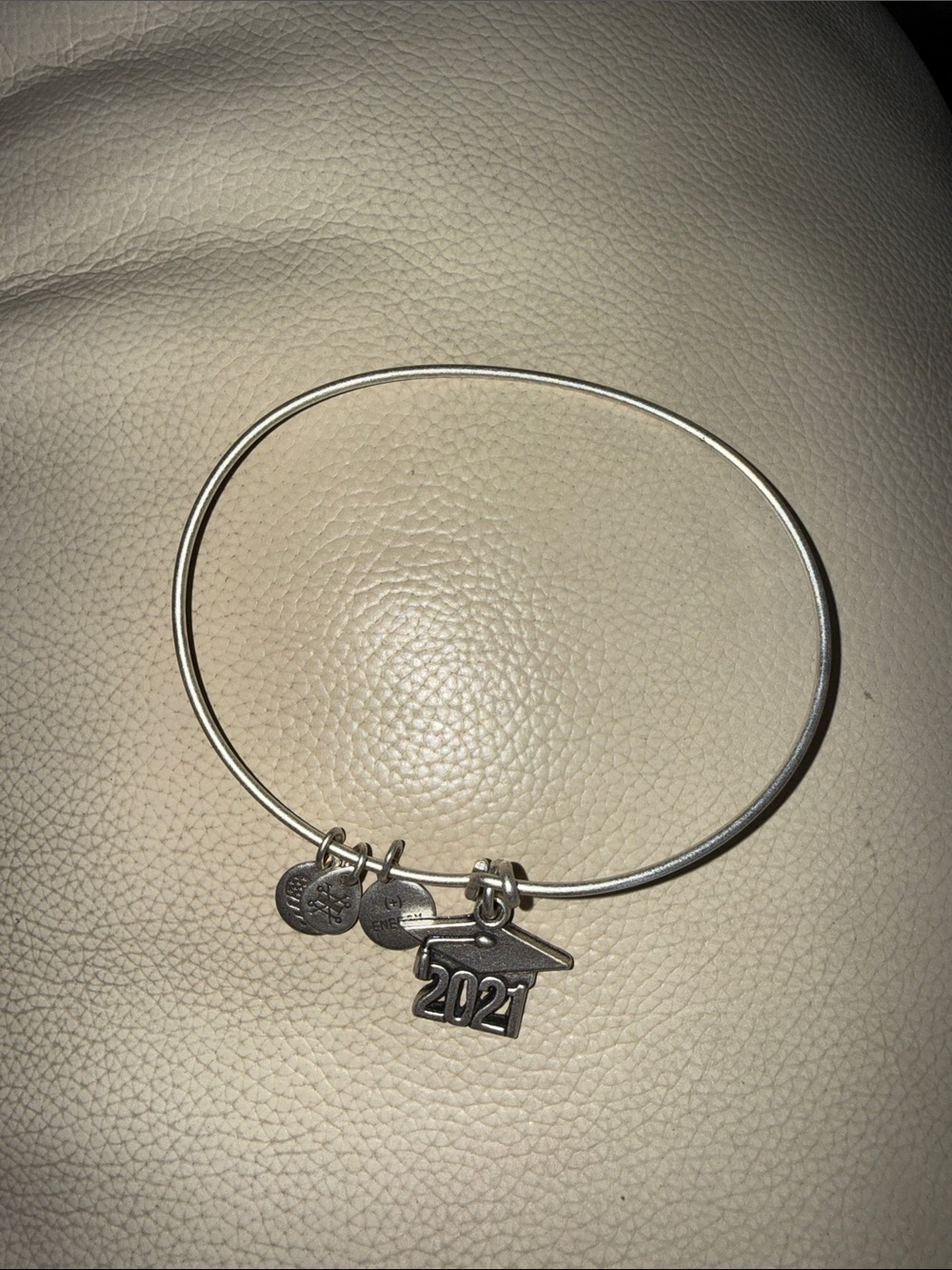 Alex and Ani Silver 2021 Graduation Charm Bangle